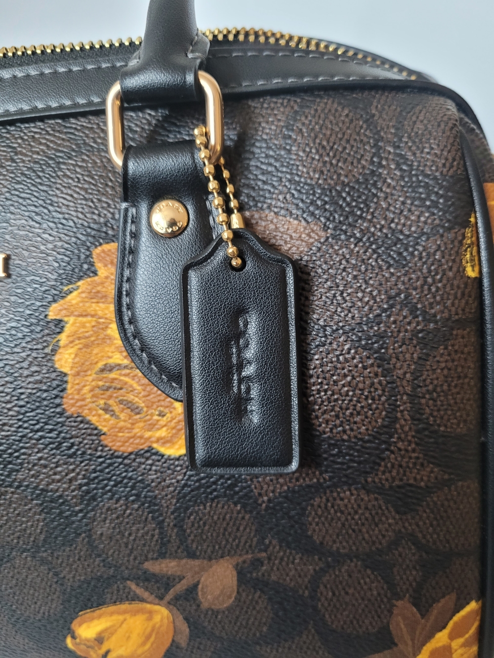 Coach Rowan Satchel Bag in Signature Canvas with Floral Print - Picture 6 of 16